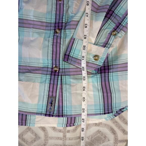 Patagonia Women’s Sun Stretch Plaid Shirt Size S Long Sleeve ButtonUp Hiking Top - Picture 4 of 8